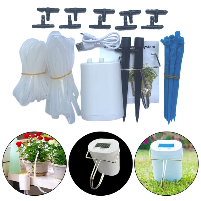 Hancaner Dispositivo Di Irrigazione Intelligente WiFi Con Doppia Pompa | Sistema Automatico A Goccia Per Piante In Vaso, Controllo Remoto APP EWeLink, Alimentazione USB - 4