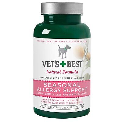 Vet's Best Natural Formula Seasonal Allergy Support for Dogs 60 Chewable Tabs