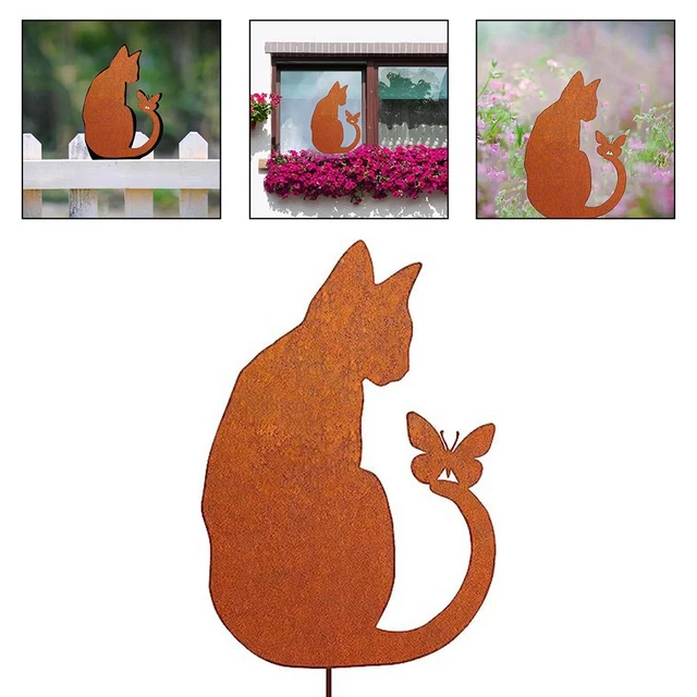 Silhouette de chat Maine coon en acier corten | Art rouillé | Décoration de jardin | Mémorial pour animaux de compagnie | Cadeau jardin printanier | Mon sauvetage en métal - France Silhouette de chat Maine coon en acier corten | Art rouillé | Décoration de jardin | Mémorial pour animaux de compagnie | Cadeau jardin printanier | Mon sauvetage en métal - France