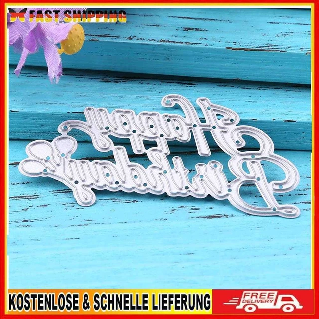 Geburtstag schreiben Muster Dekor DIY Zerspanung sterben Carbon Stahl Schablone