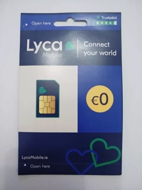 Lycamobile 4G Ireland-Pay As You Go-Irish Network-Prepaid Triple SIM Card