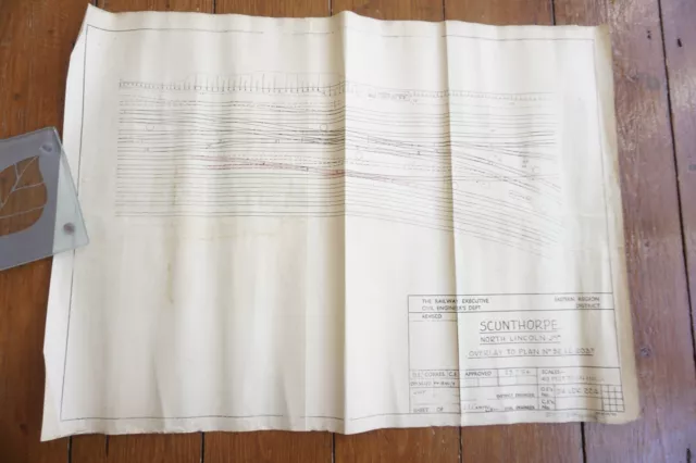 1954 Scunthorpe North Lincoln Railway Track Plan Signalling Diagram Map