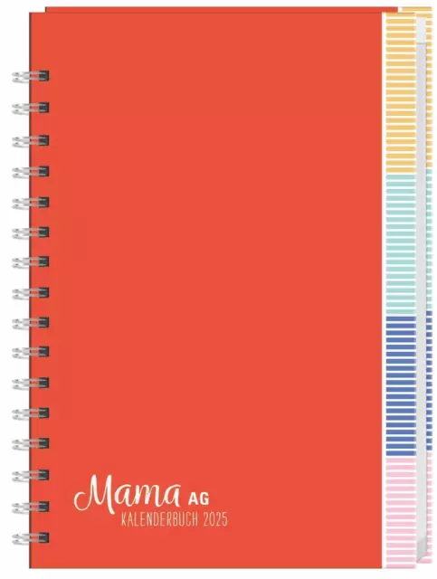 Heye | Mama AG Familienplaner Buch A5 2025 | Kalender | Deutsch | Spiralbindung