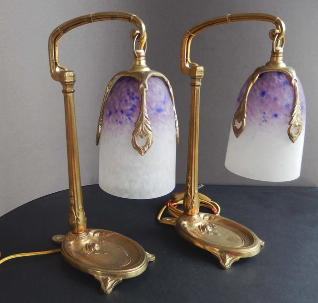 APPLIQUE MURALE ART Deco Schneider Laiton Et Verre EUR 300,00 - FR