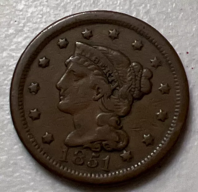 1851 Braided Hair Large Cent (1)