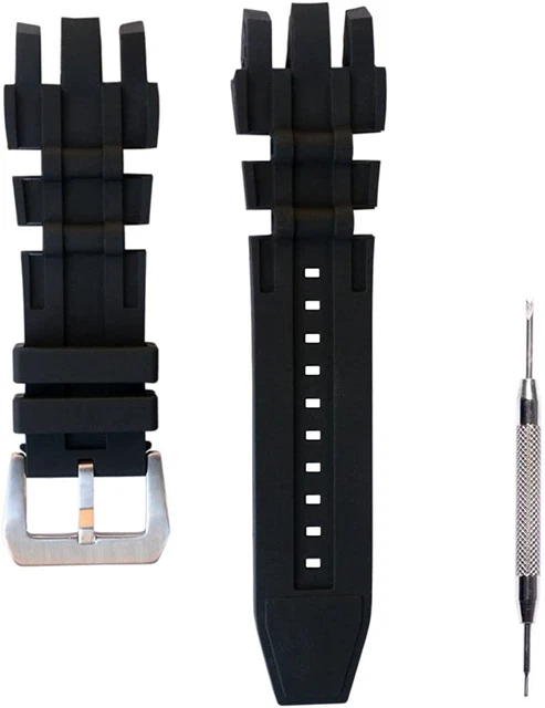For Invicta Subaqua Reserve Watch Replacement Rubber Silicone Band/Strap - Black