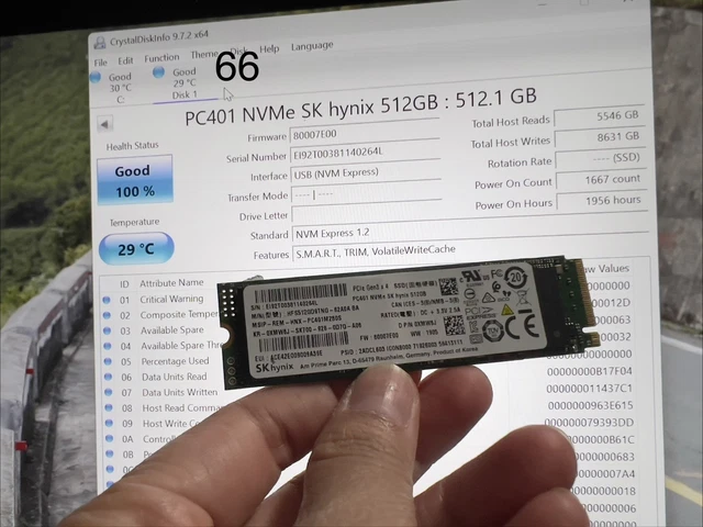 SK HYNIX PC401 512 GB NVMe M2 2280 SSD Salud 100 % EUR 64,34