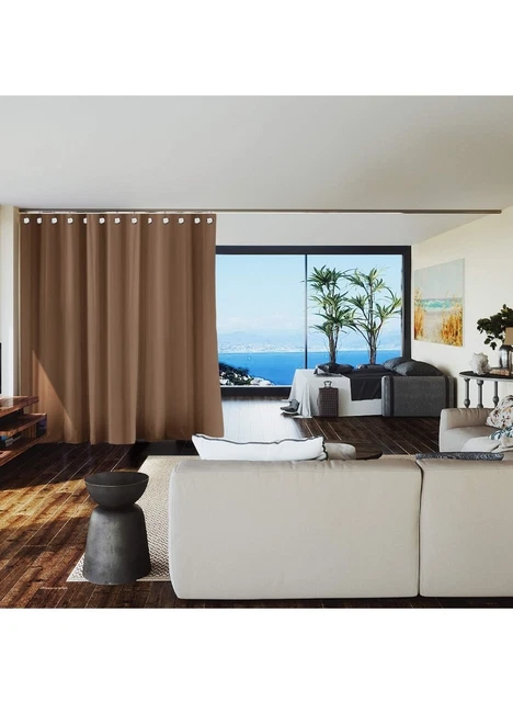 Room/Dividers/Now Premium Room Divider Curtain, 7ft Tall x 4ft Wide (Mocha)