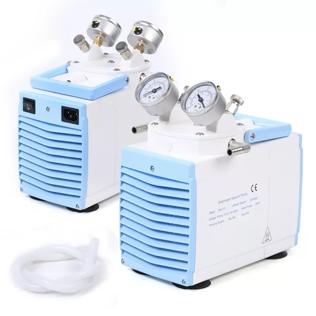 0.5A Oil Free Diaphragm Vacuum Pump For Vacuum Filtration Lab Tool 30L/min