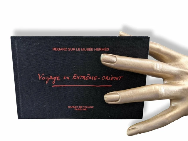 Hermes Papier1991 Black Musee Voyage en Extreme Orient Notebook Carnet de Voyage
