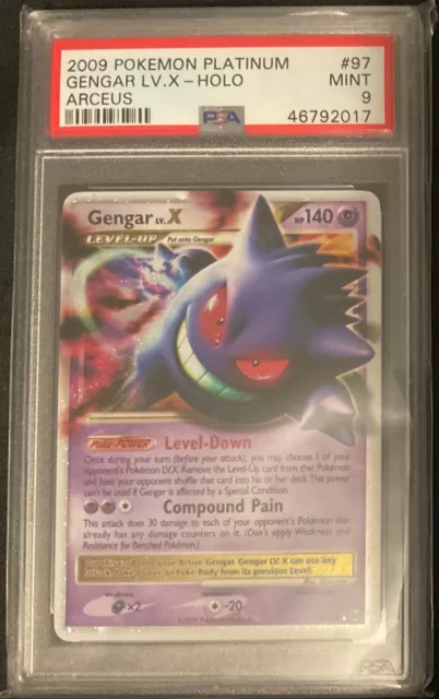 2009 Pokemon Platinum Gengar Lv.X Arceus 97/99 PSA 9 – Zapp! Comics