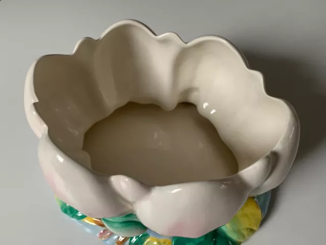 clarice cliff pottery  large water lily lotus bowl planter art deco  (973)