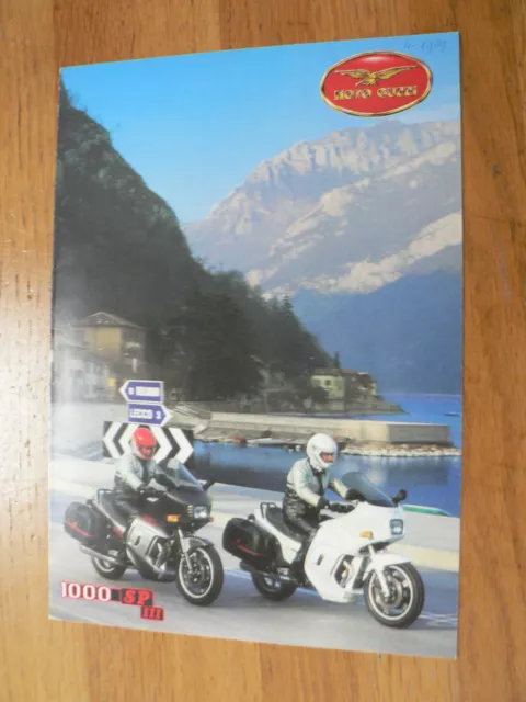 D355 Brochure Prospekt Moto Guzzi 1000 Sp 3 1989 English 6 Pages ,Pencilnote