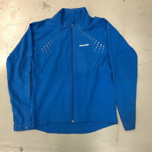 Vintage REEBOK Track Jacket; Blue Activewear Jacket w/ Logo - 12 Years