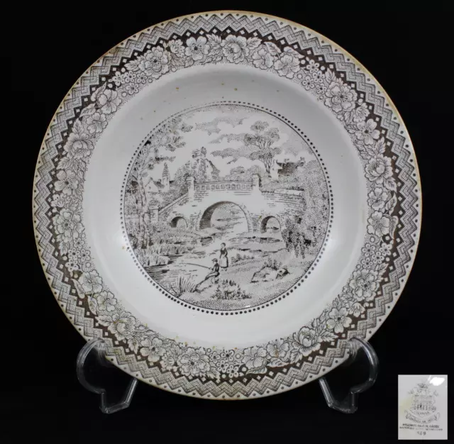 Antiguo PLATO de Porcelana LOZA LA SEGOVIANA Vargas Segovia, Primera mitad S.XX