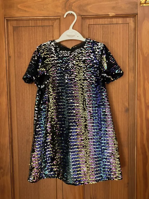 Girls Age 6 Next Sequin Party Dress VGC