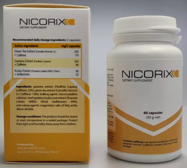 Nicorix Capsules - 60 Piece - Nip - Express Delivery 3