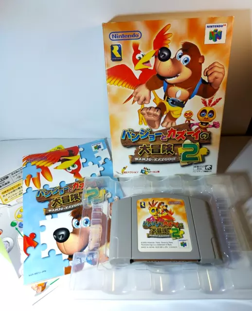 Banjo Kazooie & Banjo Tooie for Nintendo 64 W/box 