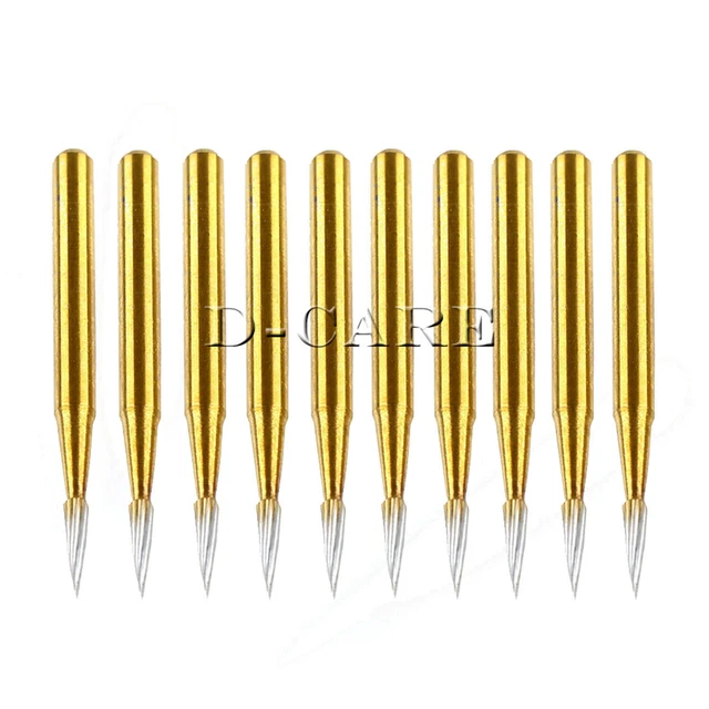 10pcs Dental Trimming & Finishing Drills Tungsten CARBIDE Burs FG 7901 DC