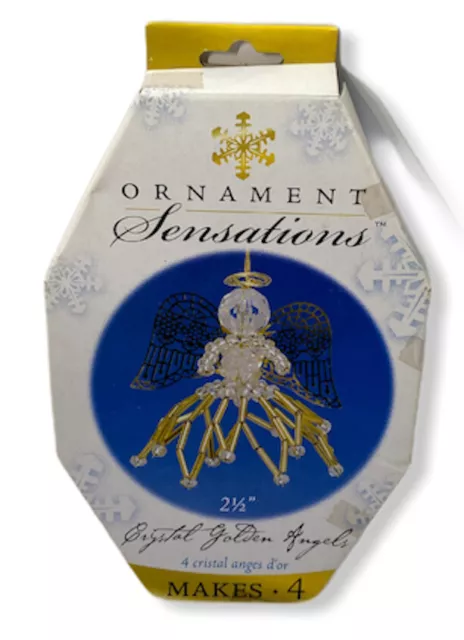 Ornament Sensations Cristal Golden Angels Navidad Adorno Kit Hace 4