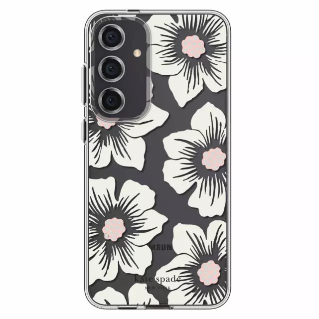 NEW KSNY Hollyhock Floral Case For Samsung Galaxy S24+ - Clear *AU STOCK*