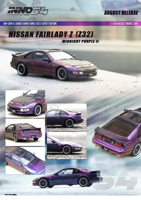 INNO64 1/64 Die-cast NISSAN FAIRLADY Z (Z32) Midnight Purple II HK AniCom & Game