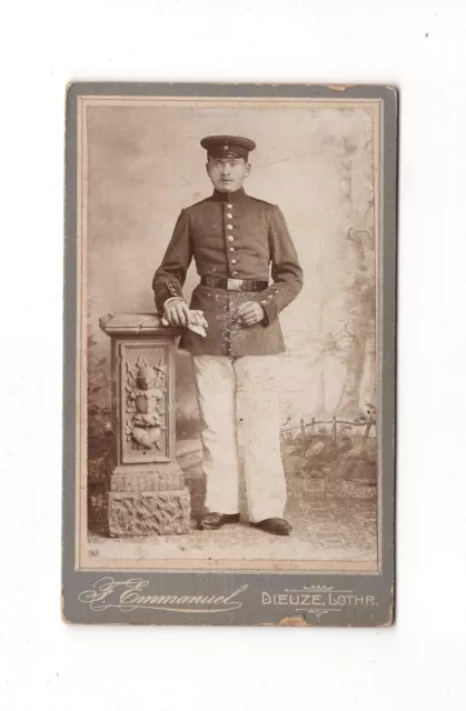 CDV Foto Soldat - Dieuze um 1900