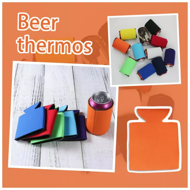 Blank Beer Can Coolers Sleeves (14-Pack) Soft Insulated Beer Can Cooler Sleeves