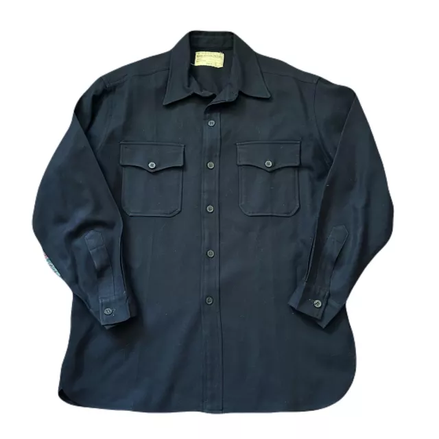 VINTAGE 40S NAVAL Clothing Factory WWII era wool button up shirt $99.99 ...