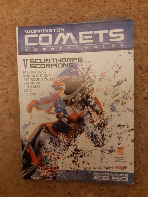 WORKINGTON vs SCUNTHORPE SPEEDWAY PROGRAMME 19/05/2012 (VERY GOOD CONDITION)