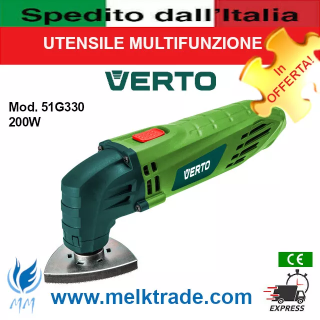 UTENSILE MULTIFUNZIONE 200W, Mod 51G330 - Linea VERTO - TAGLIA, RASCHIA, LEVIGA!