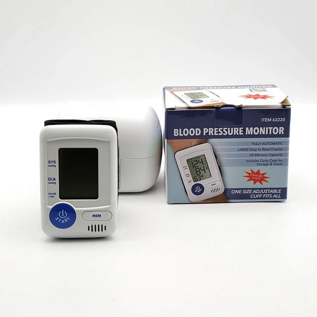 BLOOD PRESSURE MONITOR Portable Travel Convenience Measure Pulse Adj
