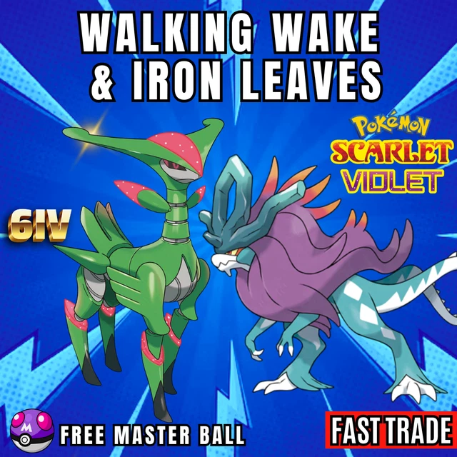 PACCHETTO WALKING WAKE & Iron Leaves Paradosso Pokemon Non Lucido Viola Scarlatto SV EUR 6,95 - IT - Foto 4