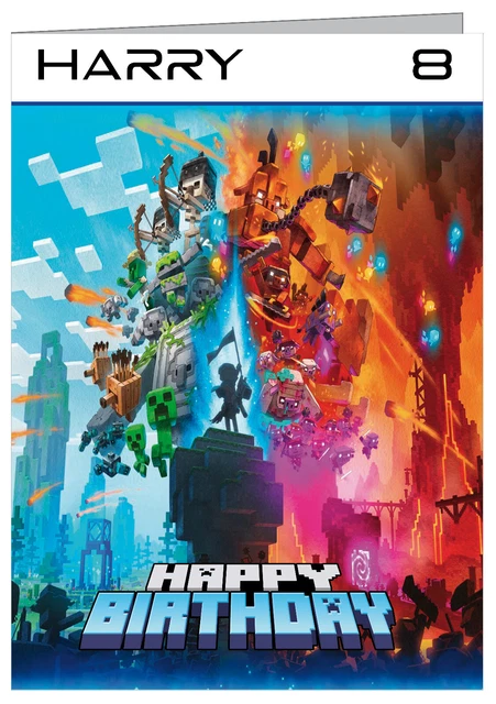 MINECRAFT LEGENDS DELUXE Edition Personalised Birthday Card (A5) £3.95 ...