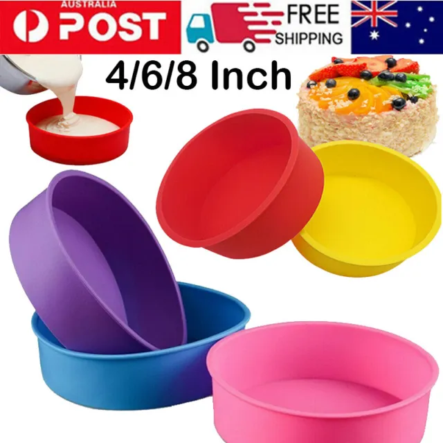 4/6/8 Inch Round Bread Silicone Tray Cake Pan Bakeware Mold Kitchen Baking Mould