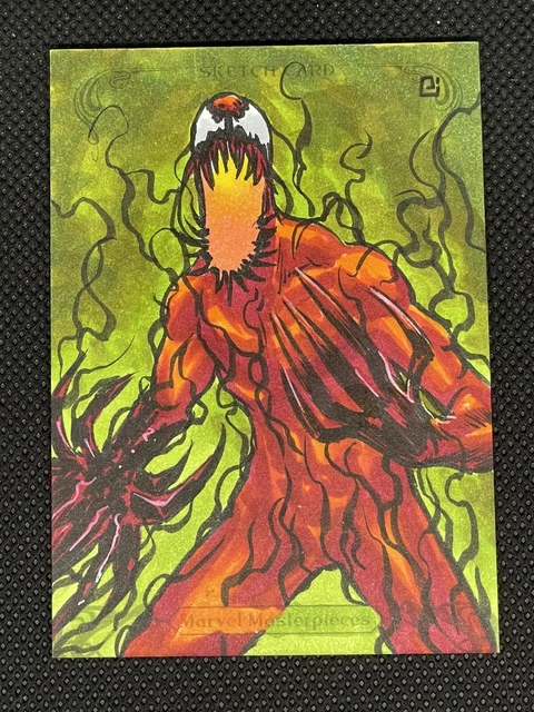 2018 Upper Deck Marvel Masterpieces Sketch Card Carnage by Peejay Catacutan 🔥