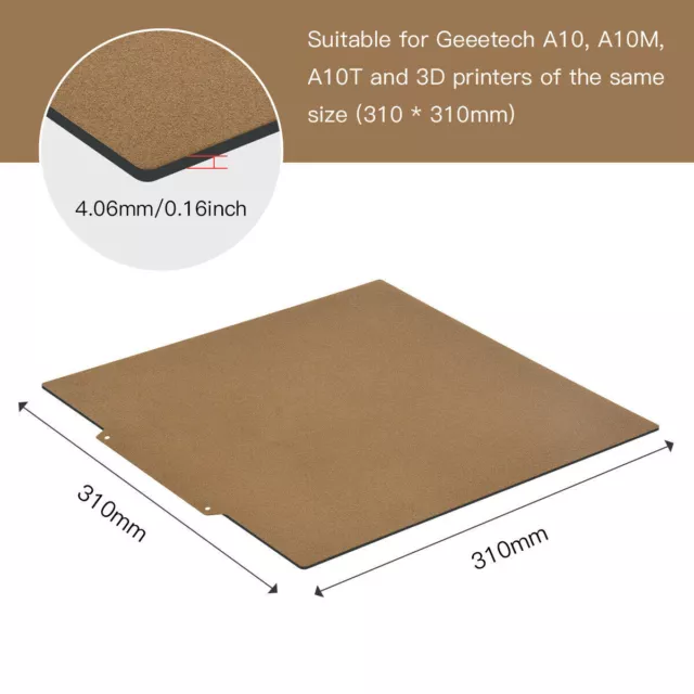 Geeetech Steel Spring Plate+PEI+Magnetic B Base 310x310x4mm For A30 Series AU