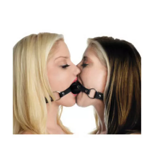 Doppio Ball GAG MOUTH Morso per due Bocche Regolabile BDSM Bondage Sadomaso Sexy