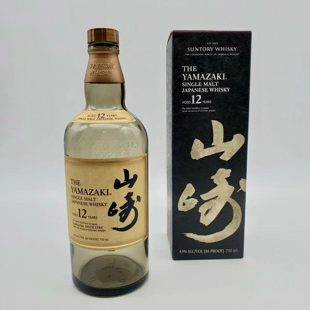 SUNTORY YAMAZAKI 12 Year Japanese Whisky Bottle 750ml Empty with Box £36.00 PicClick UK