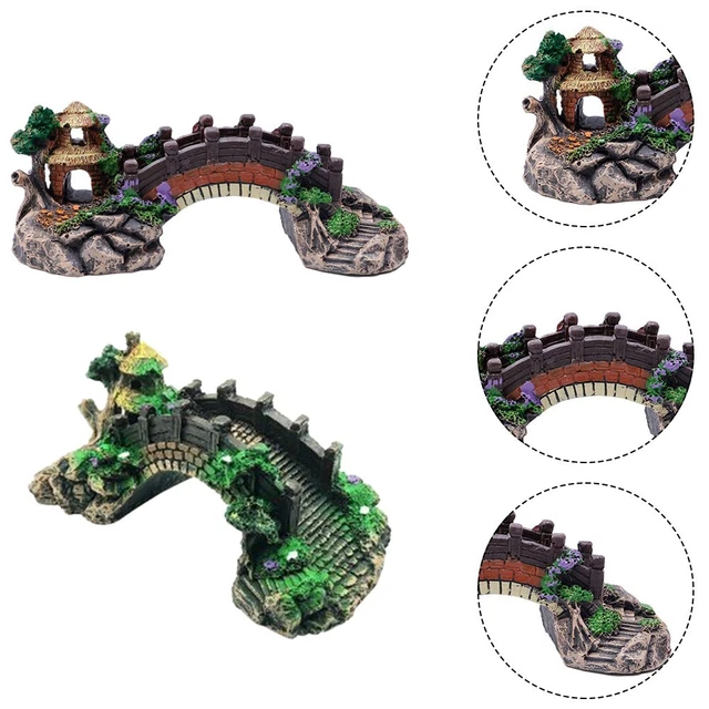 Hochwertige Harzbrücke Aquariumdekoration Fischtank Ornament Landschaft