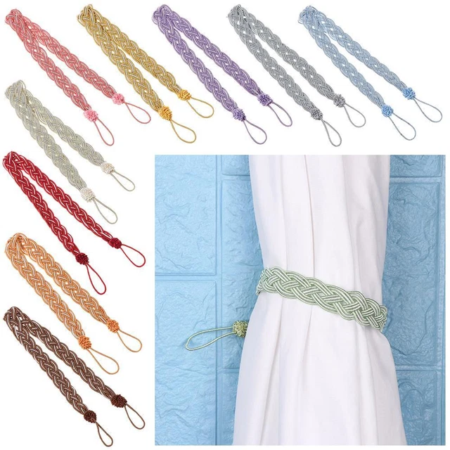 Practical Hold Satin Voile Strap Braided Tiebacks Tie Backs Curtain Holder Rope