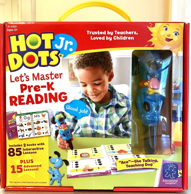 New! Educational Insights Hot Dots Jr. Let's Master Pre-K Reading Set-Pen Talks!