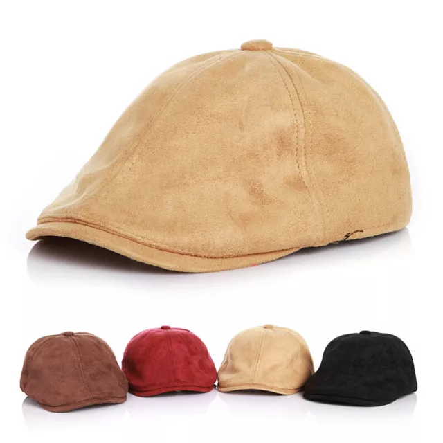 Cappello berretto da autista cabbie bambino bambino bambino finta pelle scamosciata cappello da autista