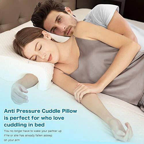 Memory Foam Pillow for Couples, Adjustable Cube Cuddle Pillow Anti Pressure Arm 5