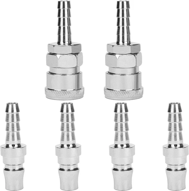 Drado Stecker Buchse 8 mm Gasschlauch Kupferdüse Schnellspanner Stecker 6er-Pack