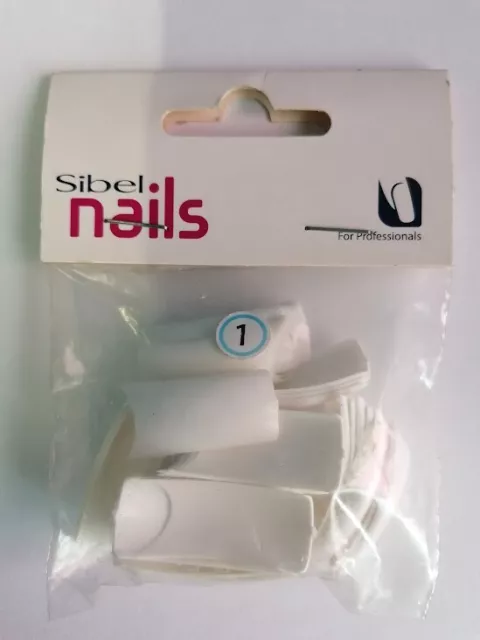 sibel nails  50tips/capsules blanches taille 1