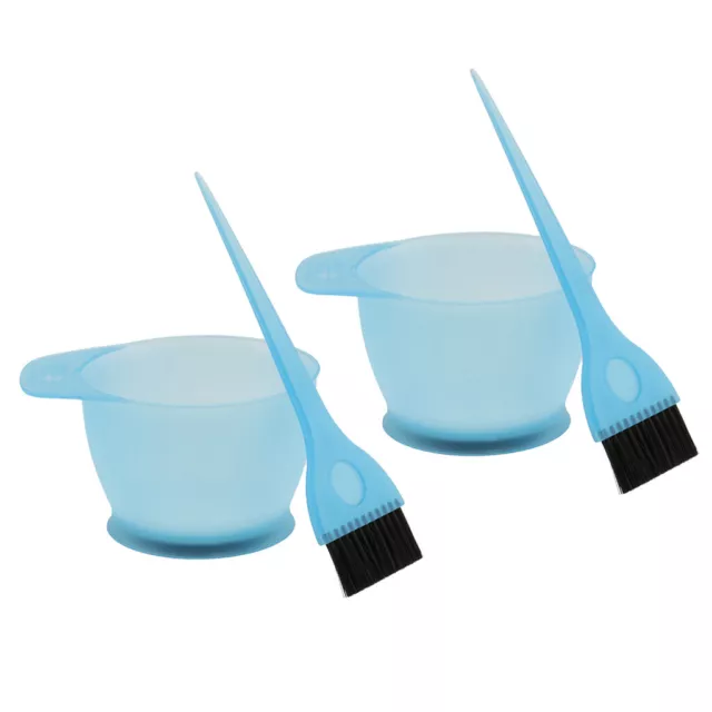 Salon Hairdressing Hair Colouring Brush and Bowl for Hair Dying Kit - 2 Sets