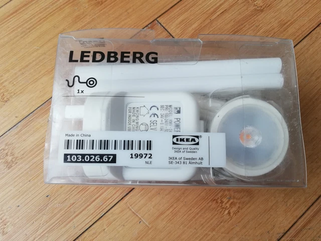 IKEA LED LIGHTING strip LEDBERG White L 75cm 2700K Warm White) 90