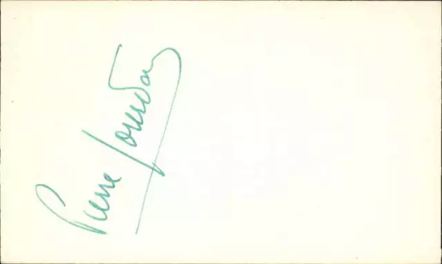 Pierre Jourdan D.2007 Actor / Director Signed 3" x 5" Index Card