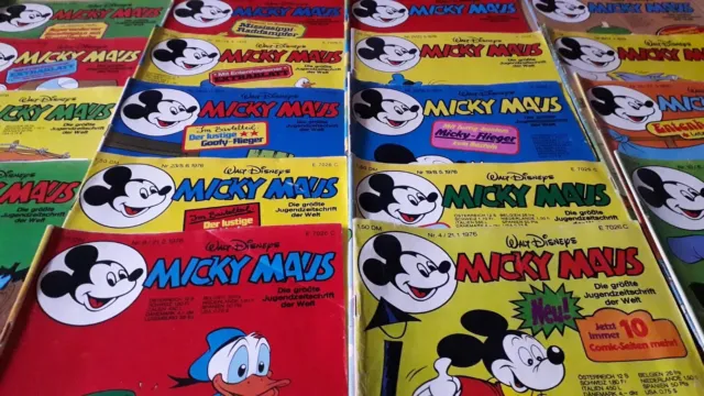 Walt Disneys Micky Maus - Konvolut 18 Comichefte von 1976 EHAPA